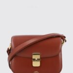 A. P.C. Grace Mini Crossbody Bag in Smooth Cowhide Leather with Flap and Buckle