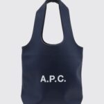 A. P.C. Ninon Synthetic Leather Tote Bag with Double Handle and Printed Logo