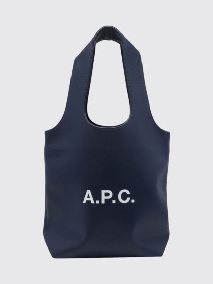 A. P.C. Ninon Synthetic Leather Tote Bag with Double Handle and Printed Logo