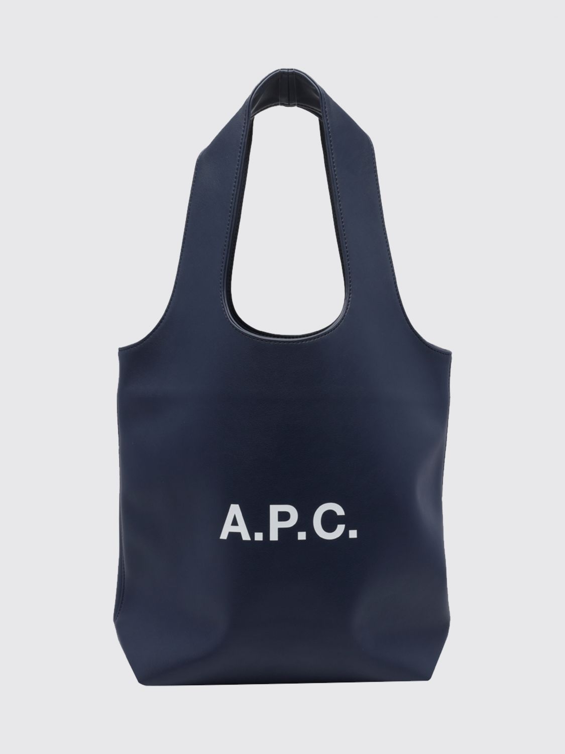 A. P.C. Ninon Synthetic Leather Tote Bag with Double Handle and Printed Logo