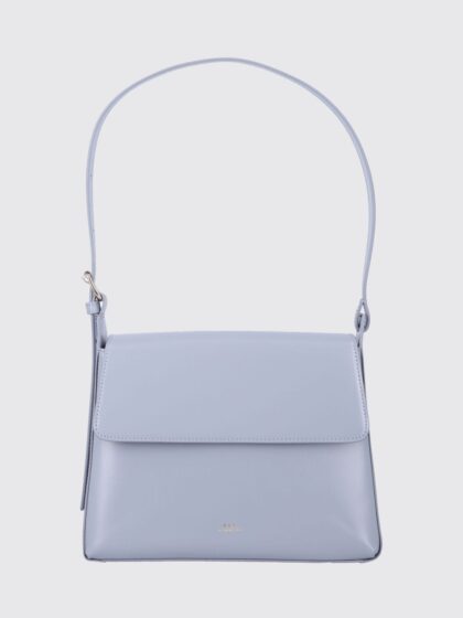 A. P.C. Virginie Smooth Leather Shoulder Bag with Flap Closure