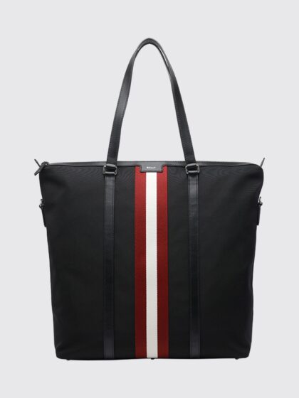 BALLY Large Technical Fabric Tote Bag with Double Handle and Zip Closure