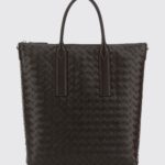 BOTTEGA VENETA Intrecciato Calfskin North-South Tote Bag with Shoulder Strap