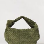 BOTTEGA VENETA Jodie Woven Suede Shoulder Bag with Knotted Handle