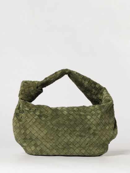 BOTTEGA VENETA Jodie Woven Suede Shoulder Bag with Knotted Handle