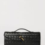 BOTTEGA VENETA Medium Andiamo Intrecciato Lambskin Top Handle Bag