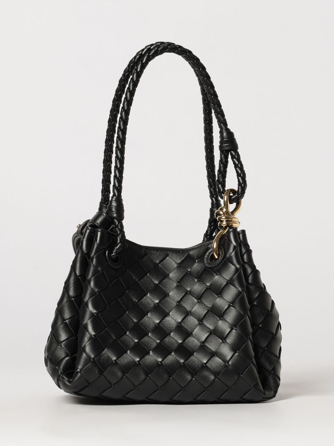 BOTTEGA VENETA Parachute Tote Bag in Intrecciato Leather with Knot Charm