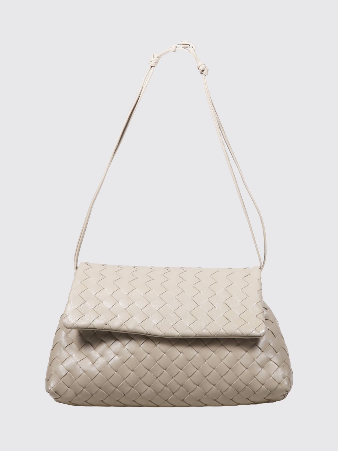 BOTTEGA VENETA Small Intrecciato Calfskin Shoulder Bag with Knot Detail