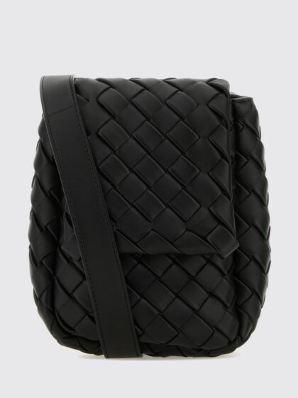 BOTTEGA VENETA Woven Calfskin Leather Crossbody Bag with Internal Pocket