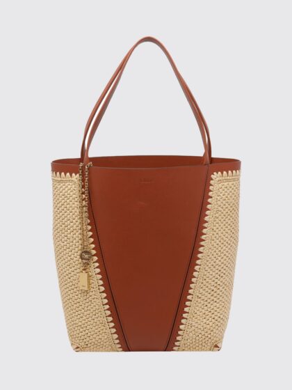CHLOÉ Spin Bag in Crochet Raffia and Leather