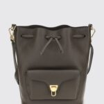 COCCINELLE Beat Generation Leather Bucket Bag with Adjustable Shoulder Strap