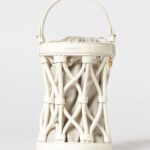 COCCINELLE Koi Mesh Leather And Cotton Canvas Bag