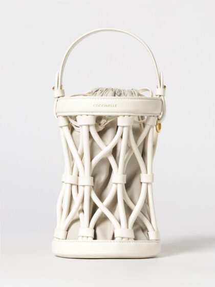 COCCINELLE Koi Mesh Leather And Cotton Canvas Bag