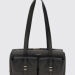 COCCINELLE Mavery Tumbled Leather Shoulder Bag with Double Handle and Zip Closure