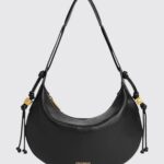 COCCINELLE Thess Grained Leather Shoulder Bag with Zip Closure