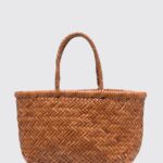 DRAGON DIFFUSION Mini Flat Gora Bag in Woven Leather
