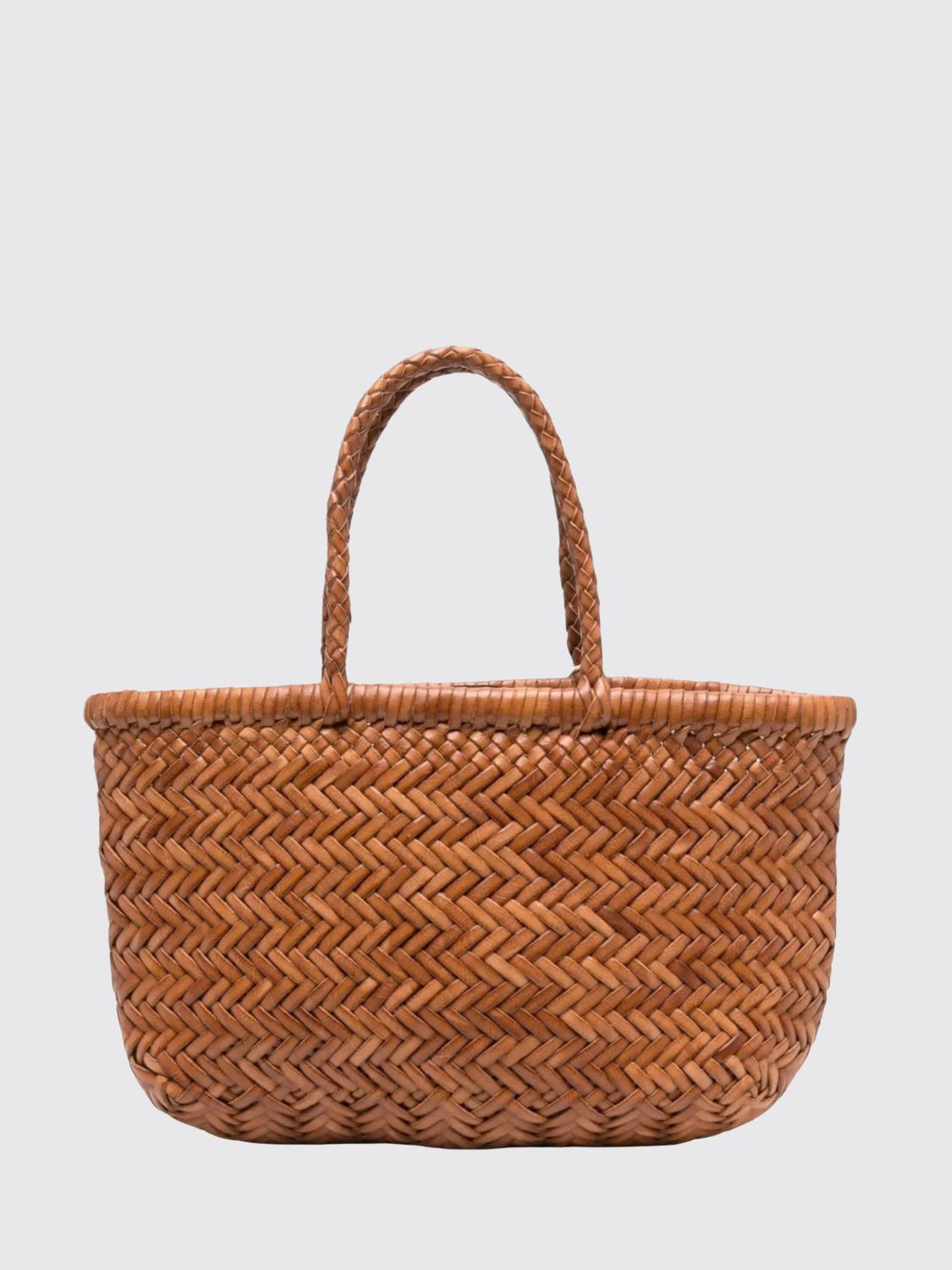 DRAGON DIFFUSION Mini Flat Gora Bag in Woven Leather