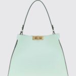 FENDI Way Smooth Calfskin Leather Tote Bag with Twist-Lock Closure
