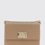FURLA 1927 Mini Grained Leather Shoulder Bag with Chain Strap