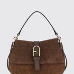 FURLA Flow Mini Leather Shoulder Bag with Adjustable Strap