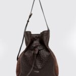 GIANNI CHIARINI Sienna Leather Bucket Bag with Adjustable Drawstring