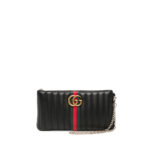 Gucci GG Marmont Web-stripe Quilted Clutch Bag