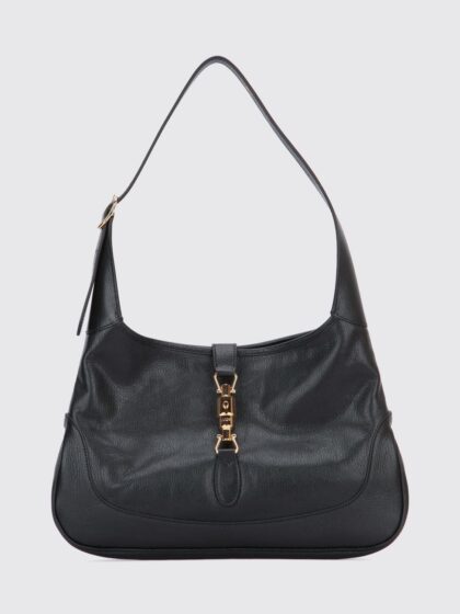 GUCCI Jackie 1961 Shoulder Bag in Grained Leather with Piston Lock