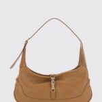 GUCCI Jackie Slim Nappa Leather Shoulder Bag with Clasp Closure
