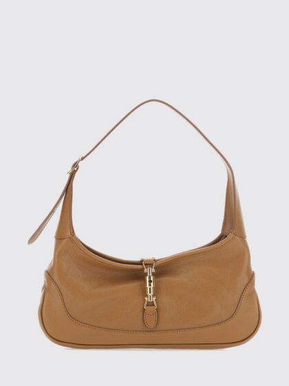 GUCCI Jackie Slim Nappa Leather Shoulder Bag with Clasp Closure