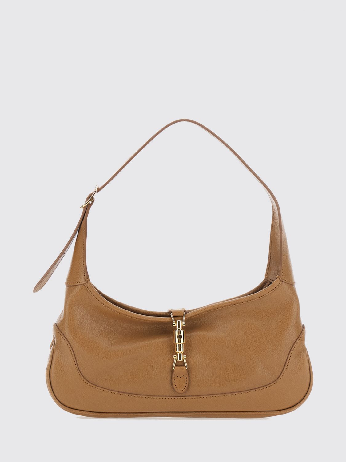 GUCCI Jackie Slim Nappa Leather Shoulder Bag with Clasp Closure
