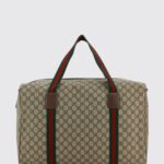 GUCCI Monogram GG Supreme Fabric Duffle Bag with Double Handle