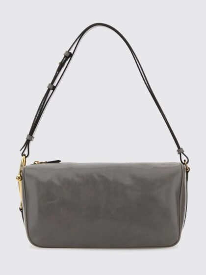 GUCCI Smooth Calfskin Shoulder Bag with Adjustable Handle and Zip Closure