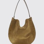ISABEL MARANT Oskan Suede Hobo Bag with Studs and Half-Moon Shape
