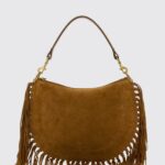 ISABEL MARANT Oskan Suede Shoulder Bag with Fringes and Crossbody Strap