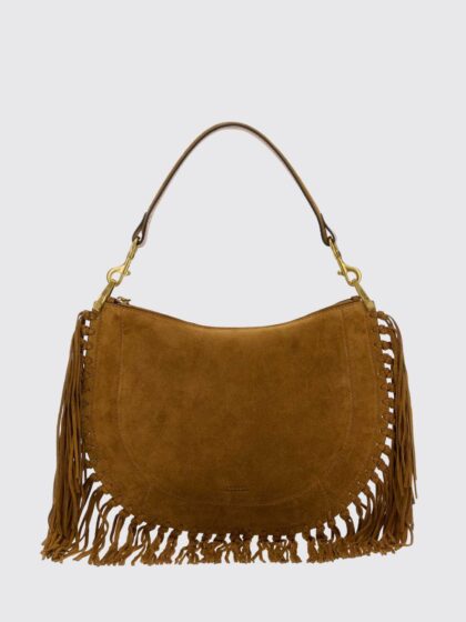 ISABEL MARANT Oskan Suede Shoulder Bag with Fringes and Crossbody Strap