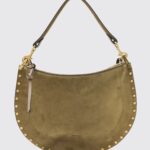 ISABEL MARANT Suede Shoulder Bag with Studs and Embroidery