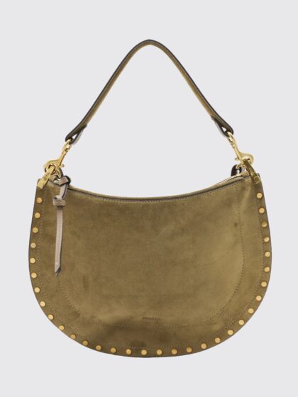 ISABEL MARANT Suede Shoulder Bag with Studs and Embroidery