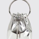 JIMMY CHOO Bon Bon Mini Bucket Bag in Mirror Fabric with Rigid Handle