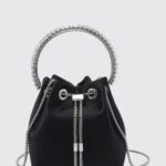 JIMMY CHOO Bon Bon Satin Mini Bag with Crystals and Jewel Handle