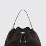 JIMMY CHOO Cinch Suede Calfskin Bucket Bag