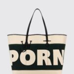 JW ANDERSON Anchor Large Canvas Tote Bag with Double Handle and Logo Charm