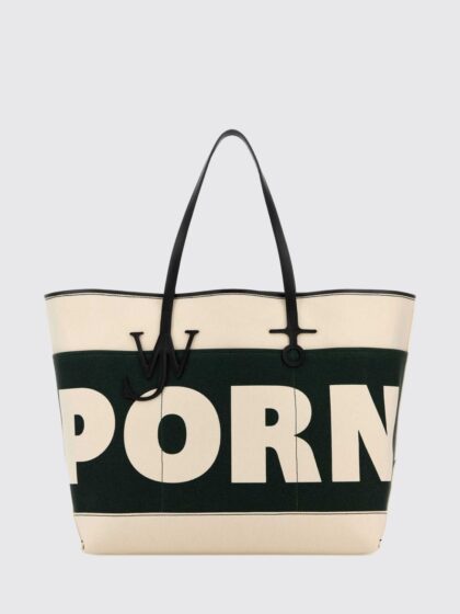 JW ANDERSON Anchor Large Canvas Tote Bag with Double Handle and Logo Charm
