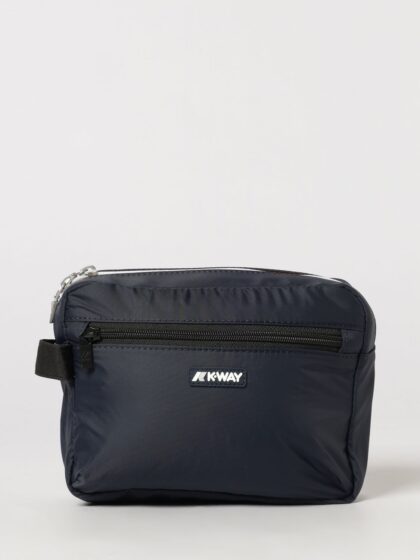 K-WAY Travel Toiletry Bag in Waterproof Nylon with Contrast Logo
