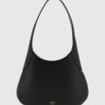 KHAITE Joan Smooth Calfskin Leather Shoulder Bag with Laminated Logo
