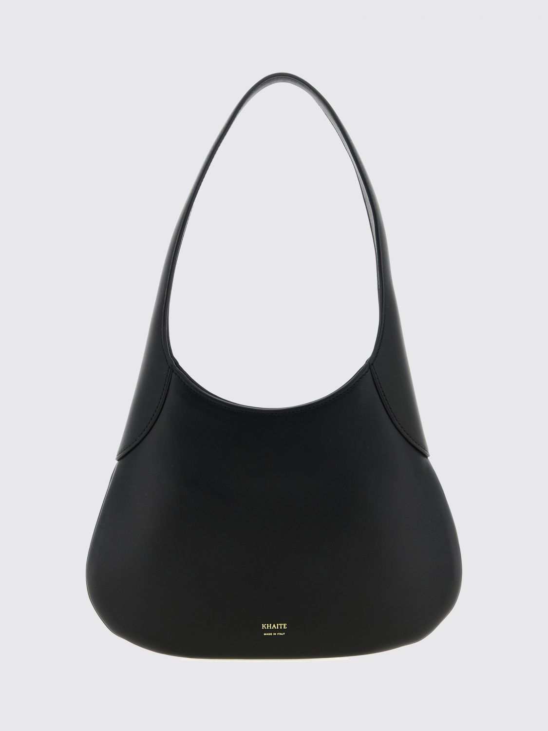 KHAITE Joan Smooth Calfskin Leather Shoulder Bag with Laminated Logo