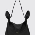 LOEWE Calfskin Leather Shoulder Bag with Knot Detail and Adjustable Handle