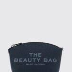 MARC JACOBS The Beauty Bag Leather Beauty Case with Zip Closure and Logo