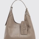 MARC JACOBS The Sack Large Leather Shoulder Bag with Adjustable Handle and Charm