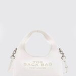 MARC JACOBS The Sack Mini Hammered Leather Top Handle Bag with Pouch