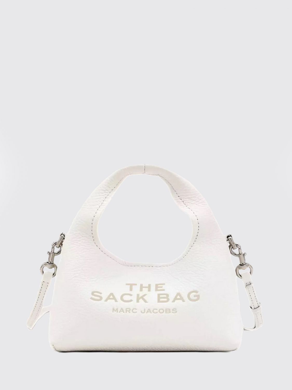 MARC JACOBS The Sack Mini Hammered Leather Top Handle Bag with Pouch
